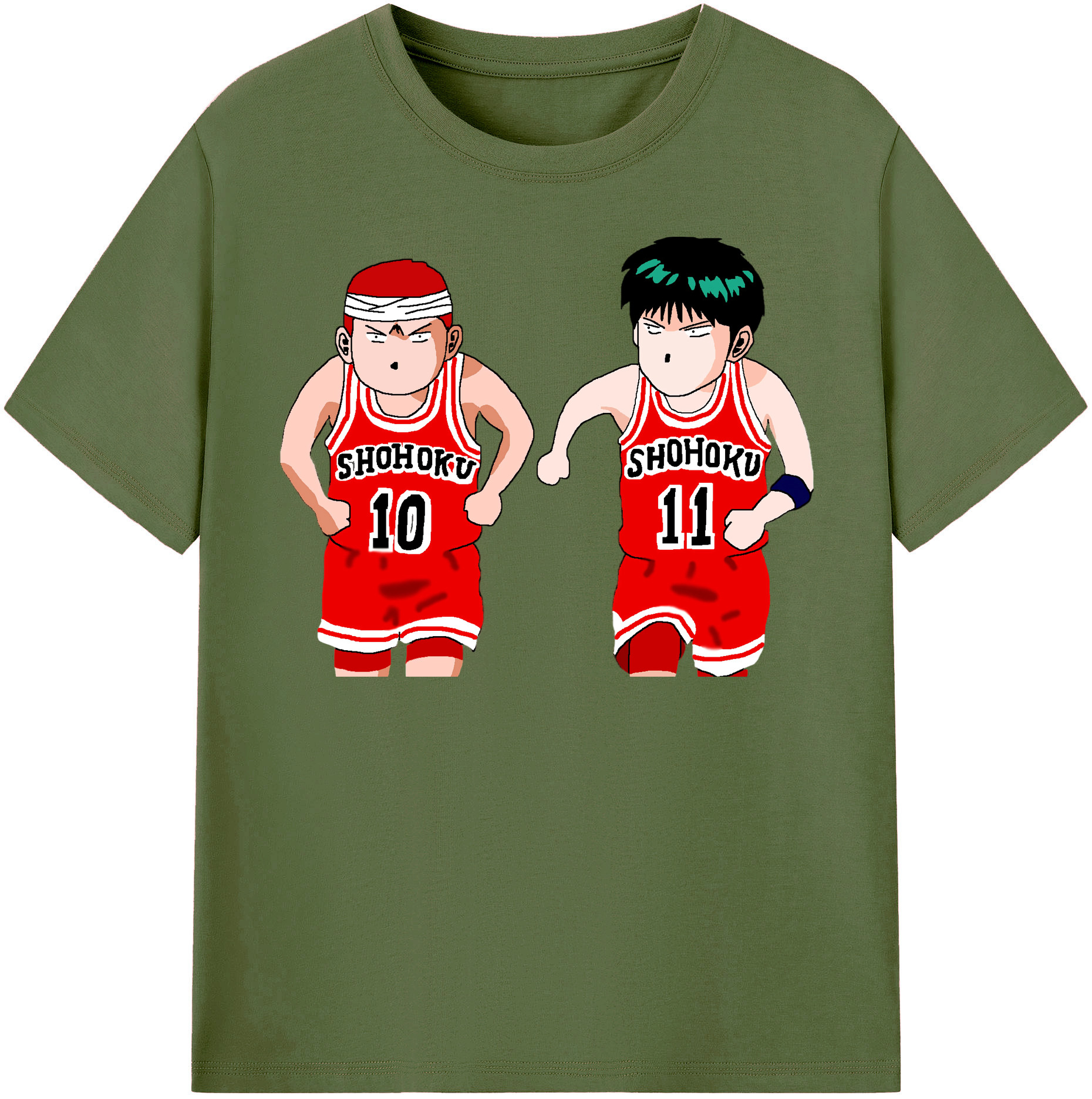SLAM DUNK／スラムダンク 綿100％半袖Tシャツ（フロントプリント）